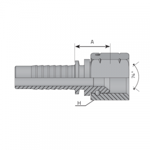 JIC 37° female (thrust-wire nut). (FDJ SP)